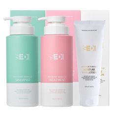 [SEDI]손상모 복구 프리미엄 헤어케어 세트 샴푸 500ml+트리트먼트 500ml+헤어에센스 250ml, 1세트