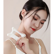 얼굴괄사마사지기 괄사스틱 괄사 괄사마사지 옥스틱괄사 로즈쿼츠괄사 바디괄사마사지기 하트괄사 로즈쿼츠 괄사마사지도구, white, 1개