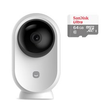 헤이홈 스마트 홈카메라 Egg Pro 자동회전 AI 모션추적 가정용 CCTV, 홈카메라 Egg Pro + SD카드 64GB, 1개