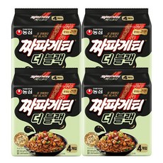 건면모음) 짜파게티 더블랙 멀티팩 4입 x4개 (총 16봉), 64개