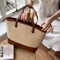 YAPOGI 라탄백 미니 지퍼 가방 토트백