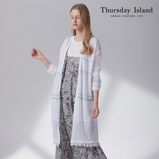 써스데이아일랜드 여성 여자 원피스 [16번][Thursday Island] 스트라이프 로브 롱가디건(T214MCD231W)