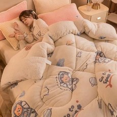 Nikooo 양고기 벨벳 퀼트 겨울 퀼트 기숙사 학생 두꺼운 슈퍼 따뜻한 포시즌 유니버설 이불 스프링 가을 이불 코어