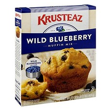 Krusteaz Wild Blueberry Muffin Mix 크러스티즈 와일드 블루베리 머핀 믹스 17oz(481g) 3팩, 481g, 3개