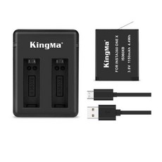 제품 ta360 One X 액세서리용 1150 mAh Kingma 리튬 배터리 ta 360 카메라 2 슬롯 usb 케이블 고속 충전기, 03 녹색, 3) 녹색, 녹색