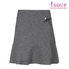 SOUP 절개 플레어 랩스타일 스커트(SUBSR02)