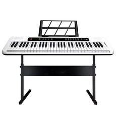 디지털 전자 피아노 연습용 교육용 61건반 전용스탠드 포함, 화이트(RP-6)+전용스탠드