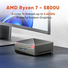 TOPTON AMD 라이젠 7 5800U 게임용 컴퓨터 윈도우 11 R7 5700U NVMe SSD 2.5G LAN 데스크탑 PC x4, 01 Ryzen 5 4500U WiFi6_02 AU, 02 8GB DDR4 256GB NVMe