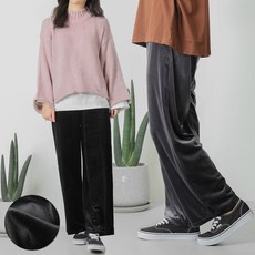여자 벨벳와이드 벨벳 와이드팬츠