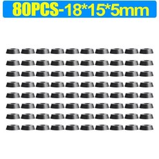 고무 패드 바닥 프로텍터 미끄럼 방지 도마 가구 범퍼 가스켓 테, 23.80pcs-18x15x5mm