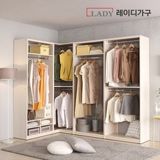레이디가구 이안 드레스룸 코너형 3800, 오크