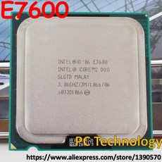 인텔 코어 2 듀오 프로세서 데스크탑 CPU E7600 3M 캐시 3.06 GHz 1066 MHz 1 일 이내 배송