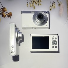무몽 레트로 디지털 카메라 디카 보급형 학생용 취미용 실버 블랙 팡크, 패키지 2(메모리카드 32g), 렌즈접이식(5000W+6배광학줌+20필터)