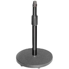 [ 825751 ] Performance Plus 블랙 무쇠 12.7cm(5인치) 너비의 둥근 바닥 책상 마이크 스탠드 베이스 (MS302), 1개