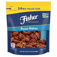 피셔 피칸 반쪽 680g 무염 언솔티드, 1개