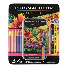 PRISMACOLOR 프리즈마 유성색연필 + 아트마커 세트, 1개, 36색