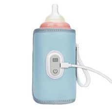 휴대용 젖병 워머 보틀워머 디지털 디스플레이 를 갖춘 슬리브 우유병 따뜻한 가방, Blue