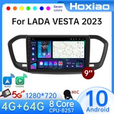 자동차 라디오 멀티미디어 비디오 플레이어 8 코어 카플레이 안드로이드 LADA VESTA 2023 내비게이션 2din 9 인치, 2)9 inch-2G-32G-SIM