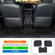 카시트 발차기 방지 매트 후면 공기 배출구 가죽 패드 렉서스, [07] Both Black 3Pcs, 1개