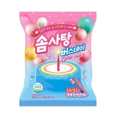 솜사탕 버스데이 케이크 25g 사탕 선물 생일케익 대용, 27g, 5개