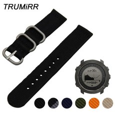 24 미리 메터 나일론 손목 시계 Suunto TRAVERSE 시계 밴드 줄루 스트랩 패브릭 손목 벨트 팔찌 블랙 블루