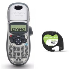 휴대용 Dymo LT100H 라벨 프린터 접착 메이커 타자기 기계 LetraTag 테이프 포함, 01 WHITE