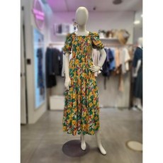 수스 세이브존03 플라워 스모크 롱 원피스 S242NOP655