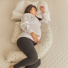 [쉬즈홈] 맘드림 순면 임산부 바디필로우커버 (솜 미포함), 색상:크림
