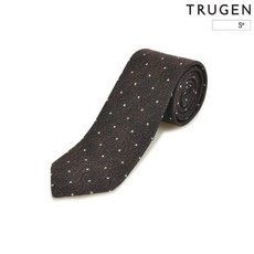 트루젠 트루젠 도트 패턴 캐쥬얼 올 오버 JQD 넥타이_BROWN-JAC_TG7F9-MAN510