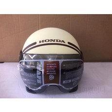 HONDA 혼다 클래식 바이크헬멧 반모 야구모자 오픈페이스 스쿠터 헬멧, 렌즈가 있는 베이지