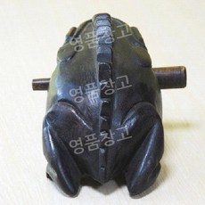 개구리목탁 블랙 검정색 불교용품 태국소품 나무 조각 두꺼비 장식품 투각, 블랙 8호