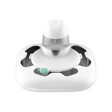 인터랙티브 고양이 장난감 개 급식 플레이트 게임 프레데터 볼 퍼즐 슬로우 푸드 훈련 USB 충전 고양이 음식 장난감 반려동물 용품, 1개, W