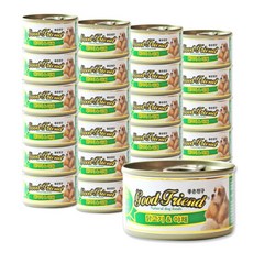 [반하다] 굿프랜드 강아지 간식 닭고기&야채 캔 100g x 24개, 상세 설명 참조