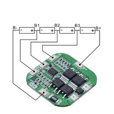4S 14.8V / 16.8V 20A 피크 리튬 이온 BMS PCM 배터리 보호 보드 bms pcm for LicoO2 Limn2O4 18650 li 배터리|Integrated, 1개, 단일
