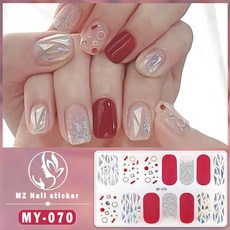 정승프로덕츠 MZ 굽지않고 붙이는 젤네일 스티커 네일팁 14p 33종 모음, 1세트, MY-070