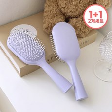 [1+1] 바바 엉킴방지 캔디브러쉬 뿌리 쿠션 볼륨 헤어빗, 2개, 라일락