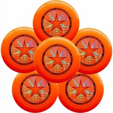 디스크래프트 울트라 스타 175g 얼티밋 프리스비 스포츠 디스크 6팩 오렌지, 디스크래프트 울트라 스타 175g 얼티밋 프리스비 스포, 6개