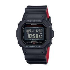 [지샥 G-SHOCK] DW-5600UHR-1DR 스퀘어 블랙 레드 시리즈 캐주얼 전자시계 - 5600버미어