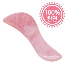 힐링마켓 괄사 도구 로즈쿼츠 천연마사지 지압 마사지기 얼굴 바디, 1개, 괄사(스틱형)