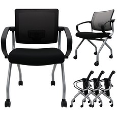 GR40 반고정 공부 메쉬 사무용 회의실 의자, GR40-그레이/팔무