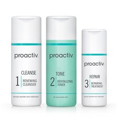 Proactiv 프로액티브 아크네 트리트먼트 3종 세트 30일분 Solution 3-Step Acne Treatment System, 1개