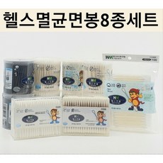 헬스메이트면봉 성인용 유아용 멸균 면봉, 프리미엄 우드 사각면봉200P 4통, 1개