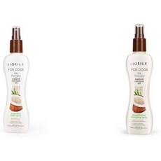 강아지용 바이오실크 테라피 번들 유기농 코코넛 오일이 함유된 실크 샴푸 컨디셔너 각각 7 Fl Oz 물이 없는 및 신선한 코트를 컨디셔닝 디탱글링 스프레이