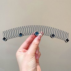 블랙 플라워 잔머리 고정 헤어핀, 상세페이지 참조