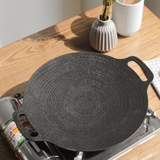 미스터트롯쿡 가정용 삽겹살구이팬 그릴팬 30cm 그리들팬 솥뚜껑 불판 원형, 미스터트롯쿡 그릴팬
