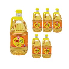 오뚜기 식초 2배 양조식초, 6개, 1.8L