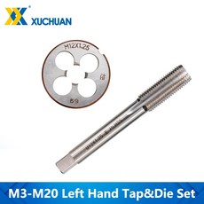 왼손 탭 및 다이 세트 2 개 HSS 기계 플러그 메트릭 나사산 드릴 M3/M6/M8/M10/M12/M14/M16/M18/M20, 10 2pcs M16x2.0 Set, 2개