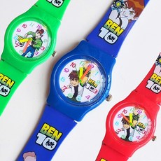 레저 펜티엄 실리콘 잘 생긴 만화 아기 시계 아이 팔찌 소년 패션 ben10 어린이 전자 시계 아이 선물|어린이 시계|