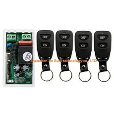[해외] AC220V 1CH 10A 원격 제어 TELESWITCH 릴레이 출력 라디오 수신기 모듈 4 벨트 버클 송신기, 상세내용표시