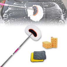 [오너클랜] 자동차 셀프 세차 밀대 스펀지 손걸레 세척용품 세트, 단품, 1개, 1없음